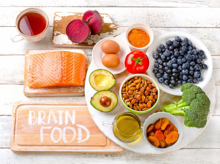 Dietary choices for enhancing memory, brain performance, and slowing aging effects.