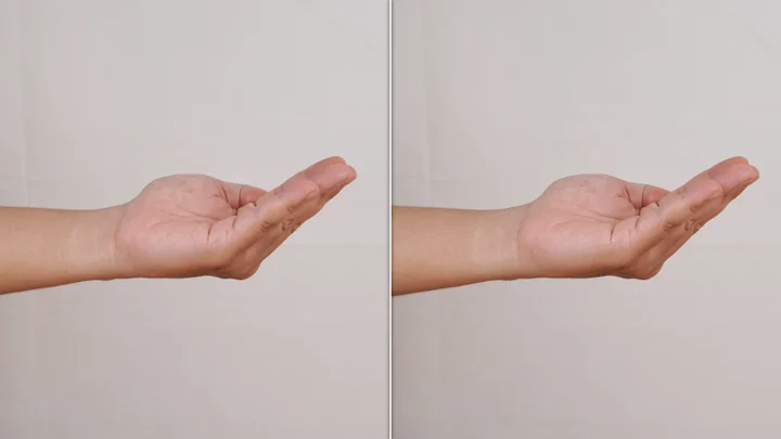 Gesture representing offering brain rehabilitation and cognitive function resources.